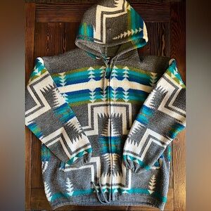 Ecuador Wool Zip Knit Jacket • Otavalo Southwest Cabin Core Western Ranchcore